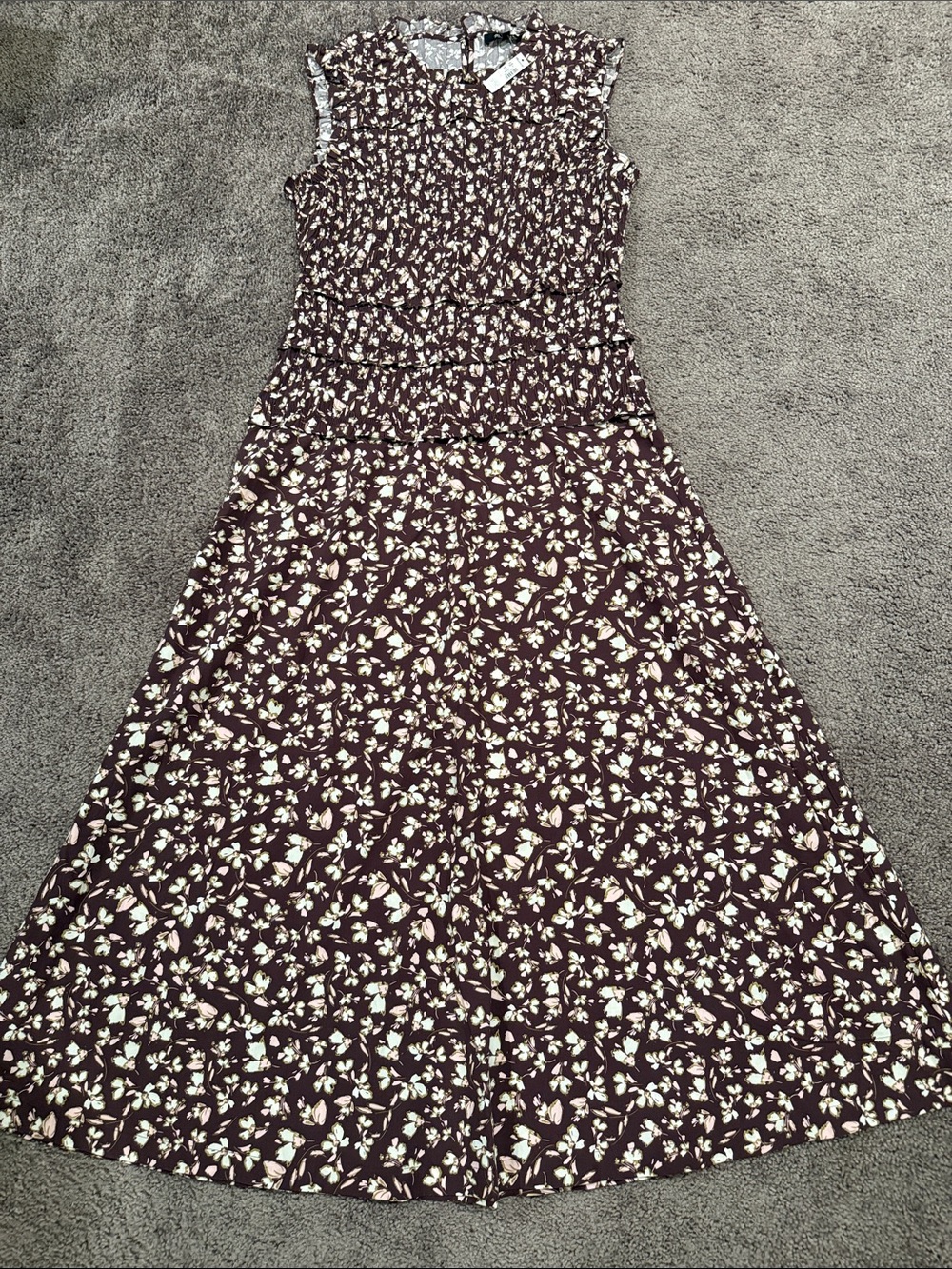 Madewell Floral Maxi Dress with Cream Accents